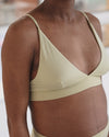 BASERANGE Bamboo Fiber and Cotton Wire-Free Wide-Brimmed Bra Collection Soft Underwear France BAS-BRTR-BL-AU25-PIER GREEN